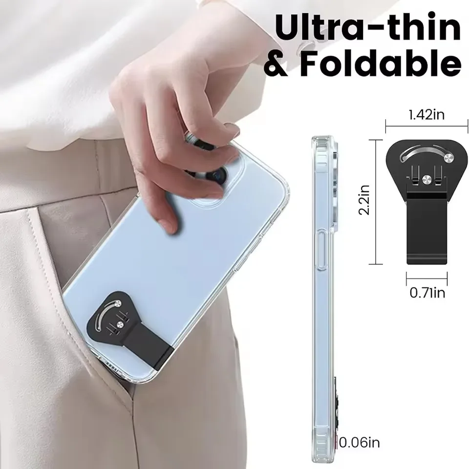 Ultra-Thin Rotatable Foldable Phone Kickstand and Desktop Holder