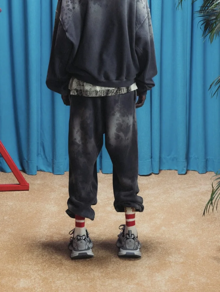 Stain RRR123 Tessuto pesante Wash Do Old Coulisse Elastico Sport casual Pantaloni larghi Uomo Donna Inverno Autunno Pantaloni Pantaloni da pista 6