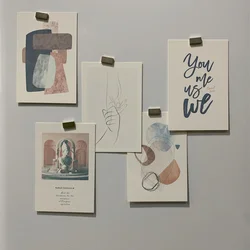 5Pcs/set Simple Style Literary vintage Journal paper Hand Account Material Card Wall Desktop Decoration Background Photo Card