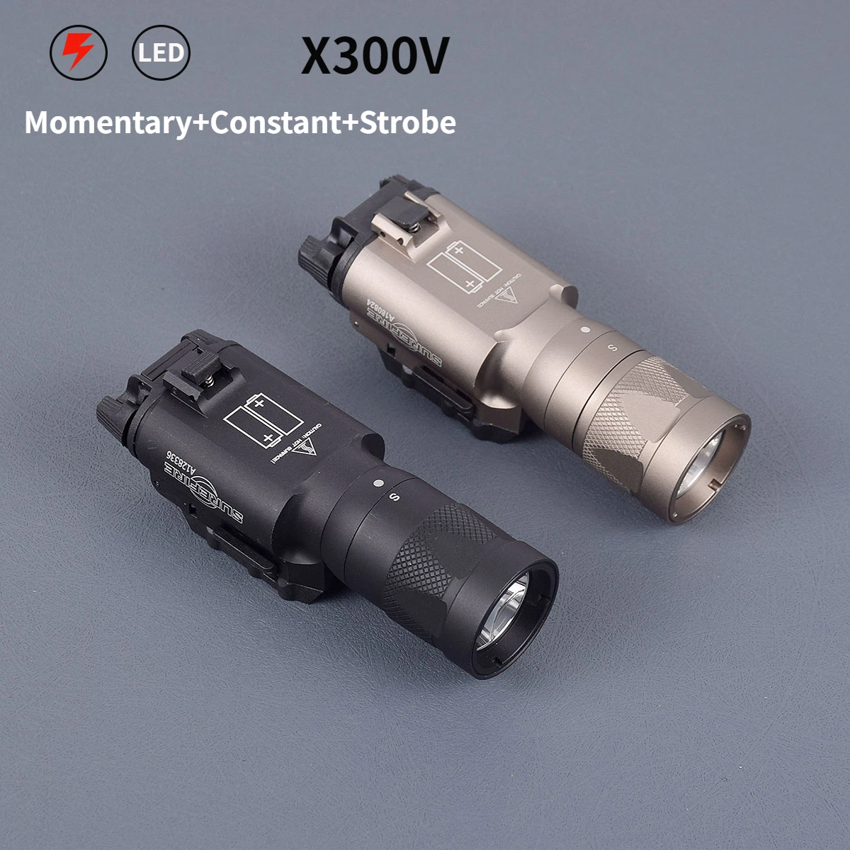 

Tactical X300 X300V Strobe LED Weapon Light Aluminum Fit G17 CZ 75 Military Pistol For 20mm Picatinny Rail Flashlight