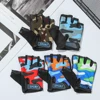 Child Cycling Camouflage Children's Half Finger Bicycle Gloves High Elastic Non-slip Bike Gloves Riding Equipment Accessories 2