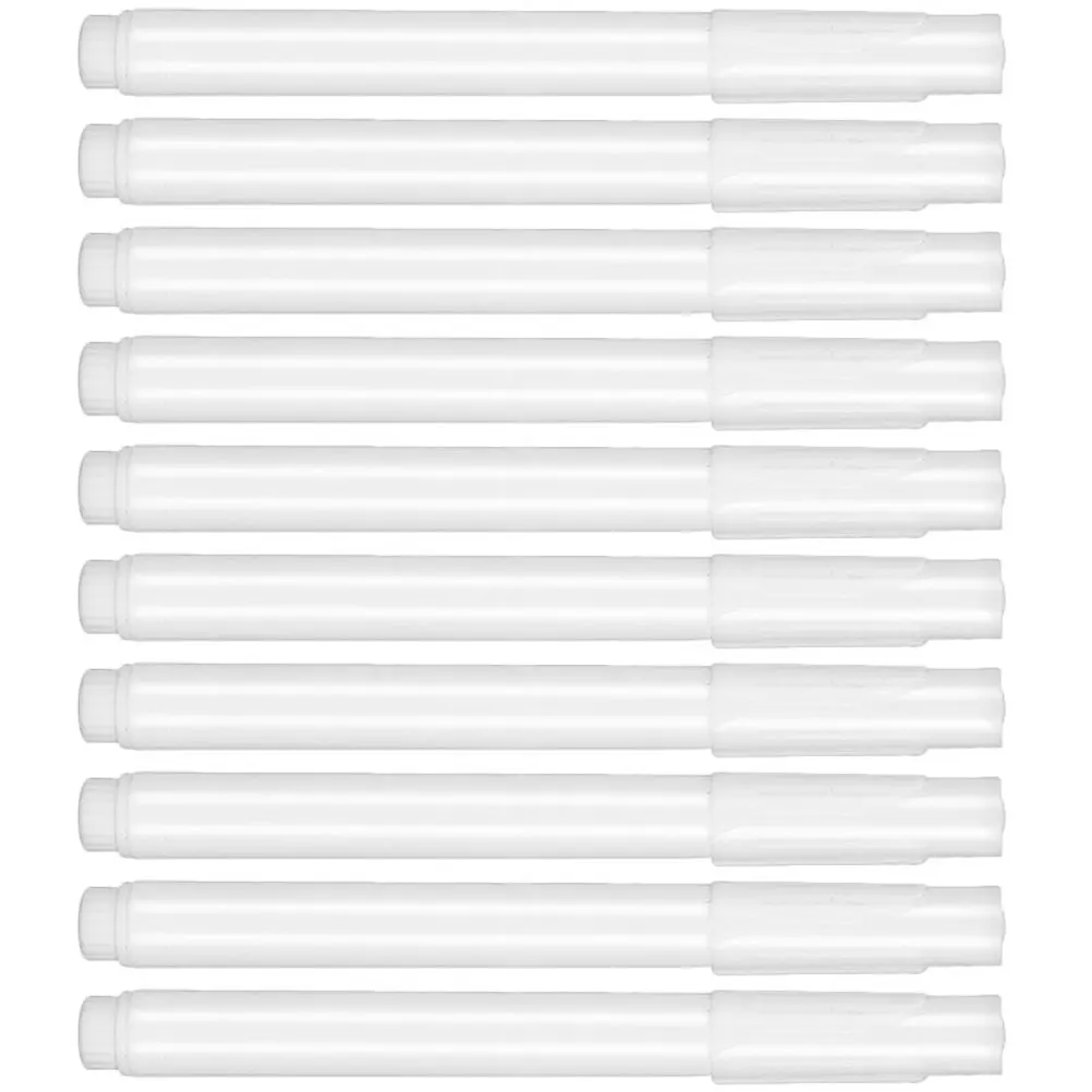 10Pcs 흰색 액체 분필 마커 칠판 유리창 거울 학교 사무실 창작 쓰기 그리기 용품에 대한 지울 수있는 분필 마커