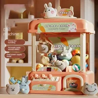 Mini Doll Machine Coin Operated Doll Grabber Claw Arcade Crane Machine Kids Clip Doll Claw Machine with Sound And Lighting 2