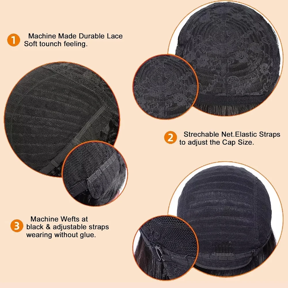 Pixie Cut Wigs 100% Human Hair Wigs Short Curly Wig Chioma Trendy For Black Women Full Machine Made Wig Natural Color Daily Use