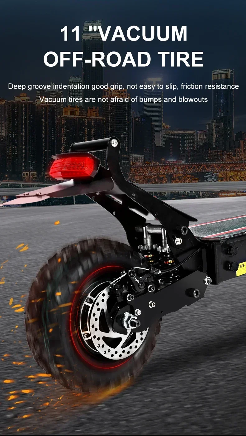 Q30 Electric Scooter 2500W 48V 16AH 50-65km/h Maximum Range 60km 11 Inch Off-Road Tire LCD Display Foldable Electric Scooter Sb32c2021fba041ea877fb2220fa78899u