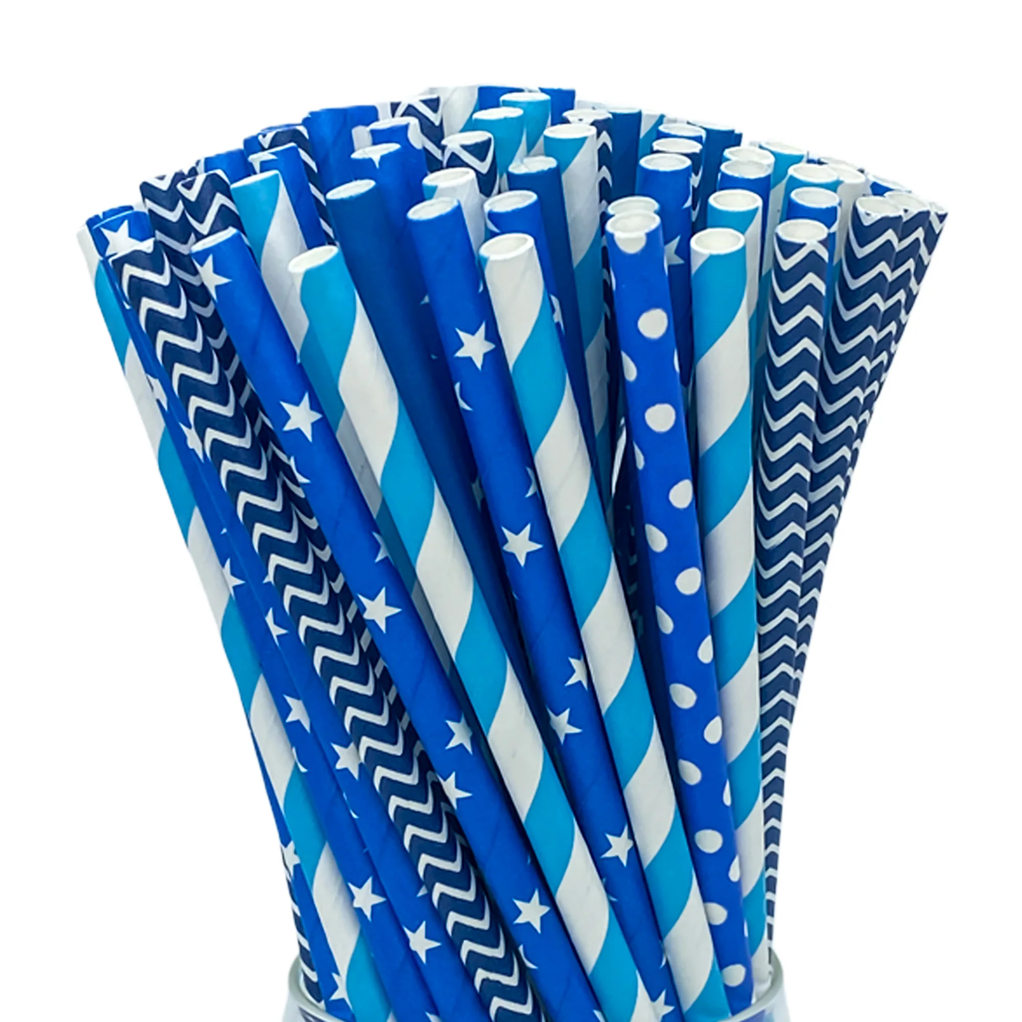 6*197MM Color Series Bulk Paper Straws For Drinkware, Wedding Party, Restaurant Juice, Dessert and DIY Decoration--200 Pcs/Pack