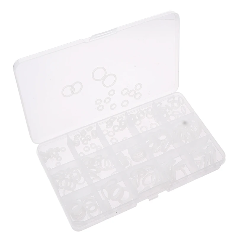 225pcs/box Silicone Seal O-ring NBR Seal Ring Kit Nitrile Rubber NBR O-Ring Gasket Sealing Ring O Rings Rubber Kit Set