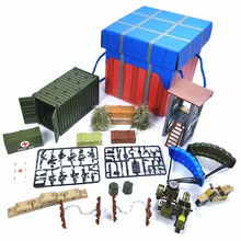 

WW2 Military Blocks Weapons Toys Set for Boy Birthday Gift MOC War Game Airdrop Box Compatible Technical Army Bricks Accessories