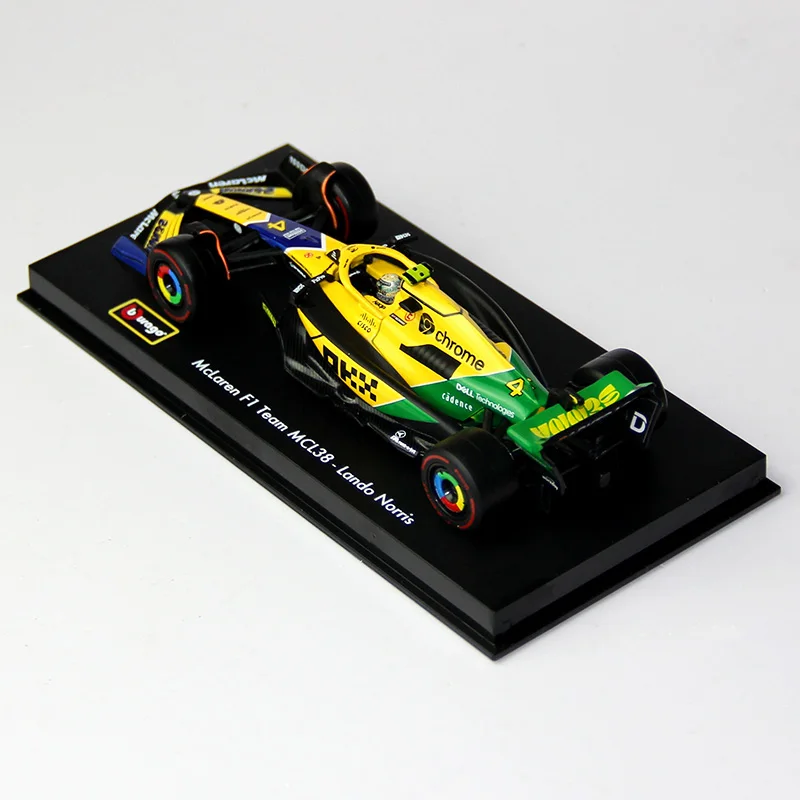 Formula Car Model Bburago 1:43 F1 Mclaren MCL38 Monaco Ayrton Senna GP #4 Norris #81 Piastri Mercedes-AMG W15 #44 Hamilton Formula Car Model