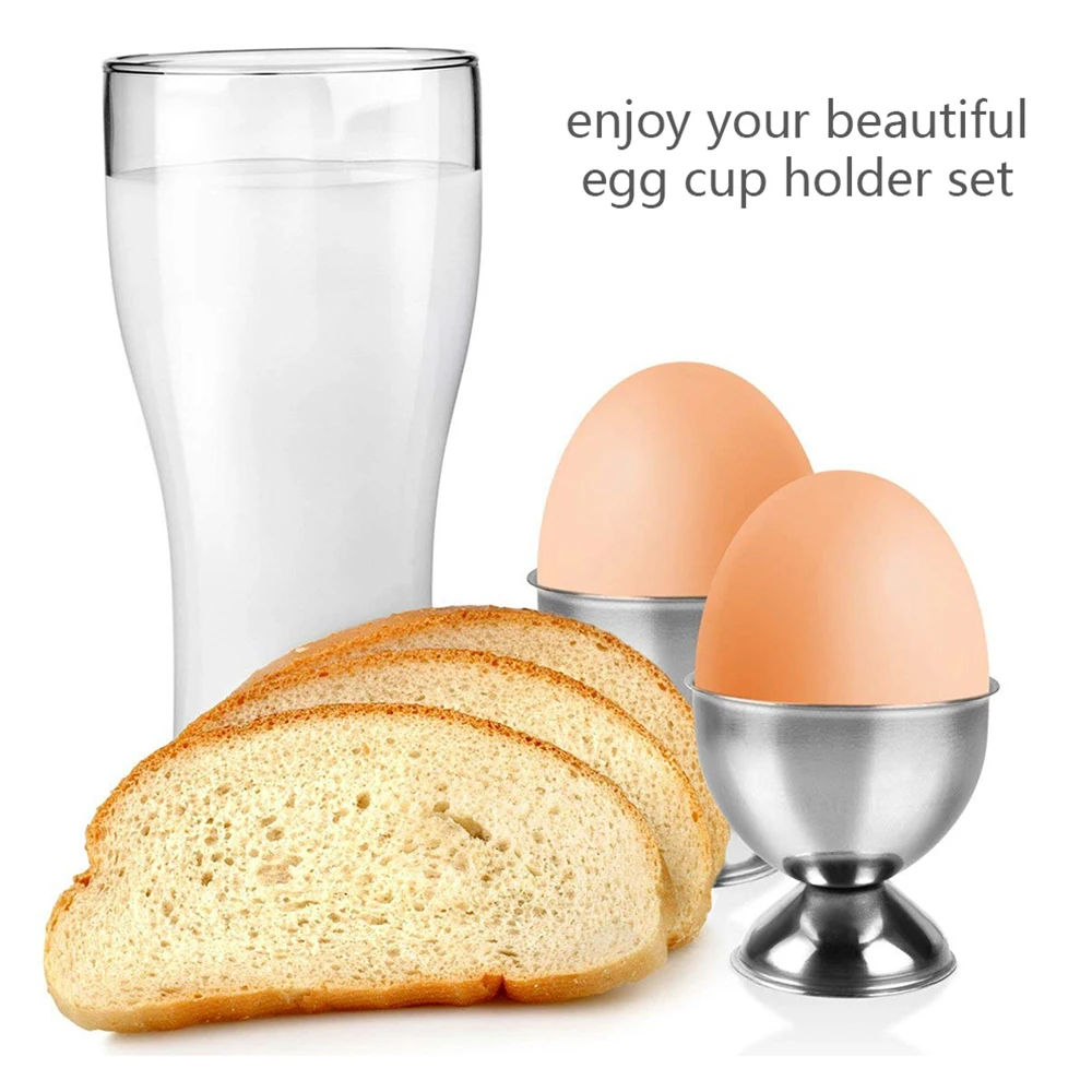Kitchen Tool Stylish Modern Stainless Steel Egg Cups Soft Boiled Egg Cups Versatile Reliable Stainless Steel