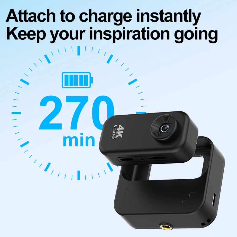 Thumb Camera Ultra HD Action Camera Video Blog Image Stabilization First Person Perspective Cycling Chest Mounted Camera - 5