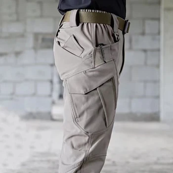 Men Elastic Camping Hiking Trekking Fishing Climbing Outdoor Sports Trousers Spring Autumn Fall Cargo Tactical Quick Dry Pants 1