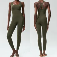 One Piece Gym Running Suit Women Buttery Soft Slim Fit Yoga Jumpsuit Breathable Super Stretch Workout Clothes Female Sportswear - Image 4