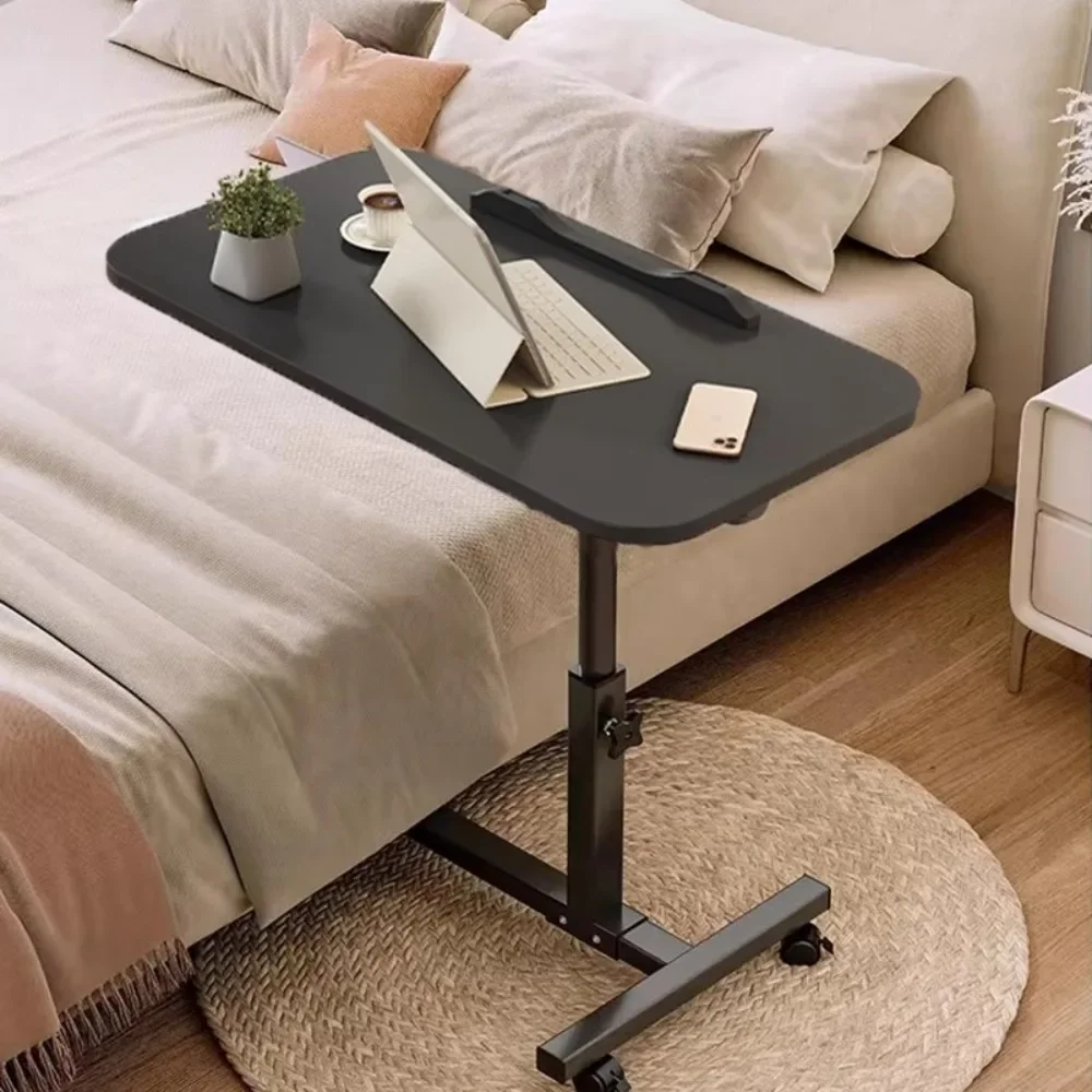 Lifting Mobile Computer Desk Foldable 360&deg; Rotating Plate Double Anti-slip Strips Height Adjustable Portable Home Sofa Tables side table c shaped end table for couch bed tv tray for eating on couch small end tables small spaces easy assembly