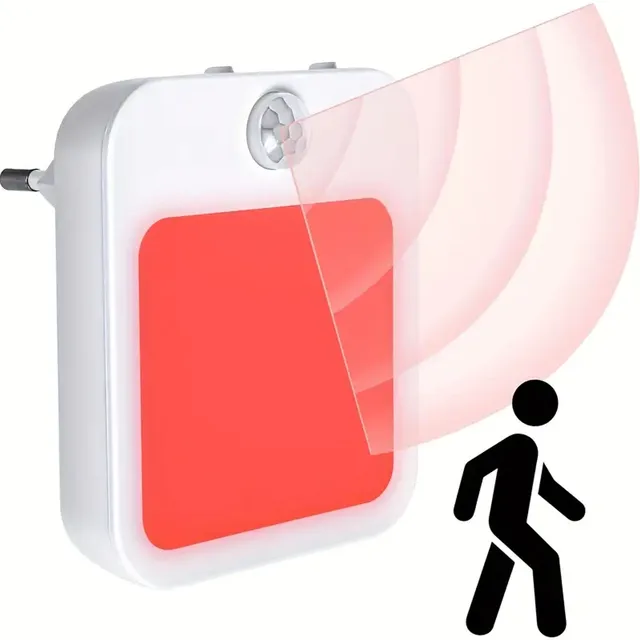 1PC Red Light Night Light With A Plug, Intelligent Night Light, Automatic On/Off, Suitable For Bedroom, Bathroom, Kitchen 1