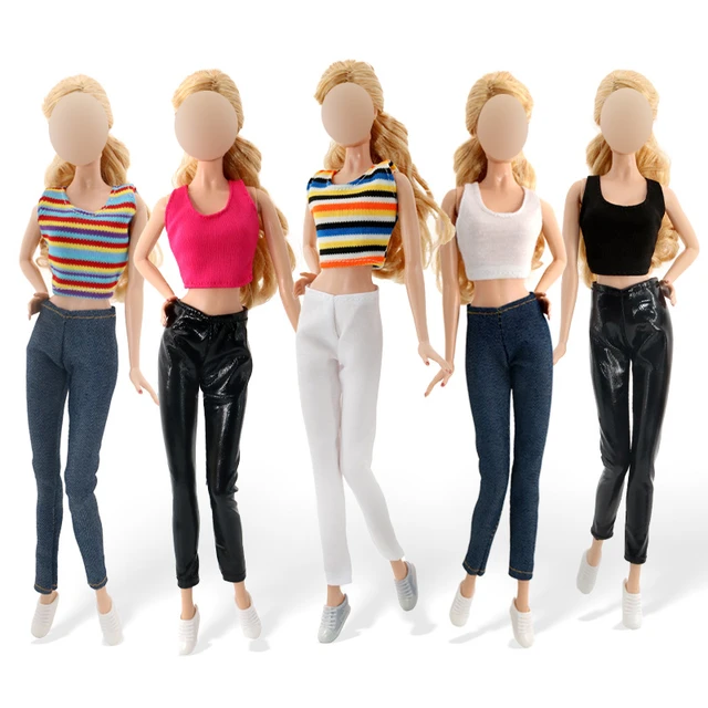 5 jogos/lote senhora do escritório artesanal boneca roupas conjunto para  barbie boneca camisa calças calças roupas para barbie 1/6 bonecas  acessórios - AliExpress