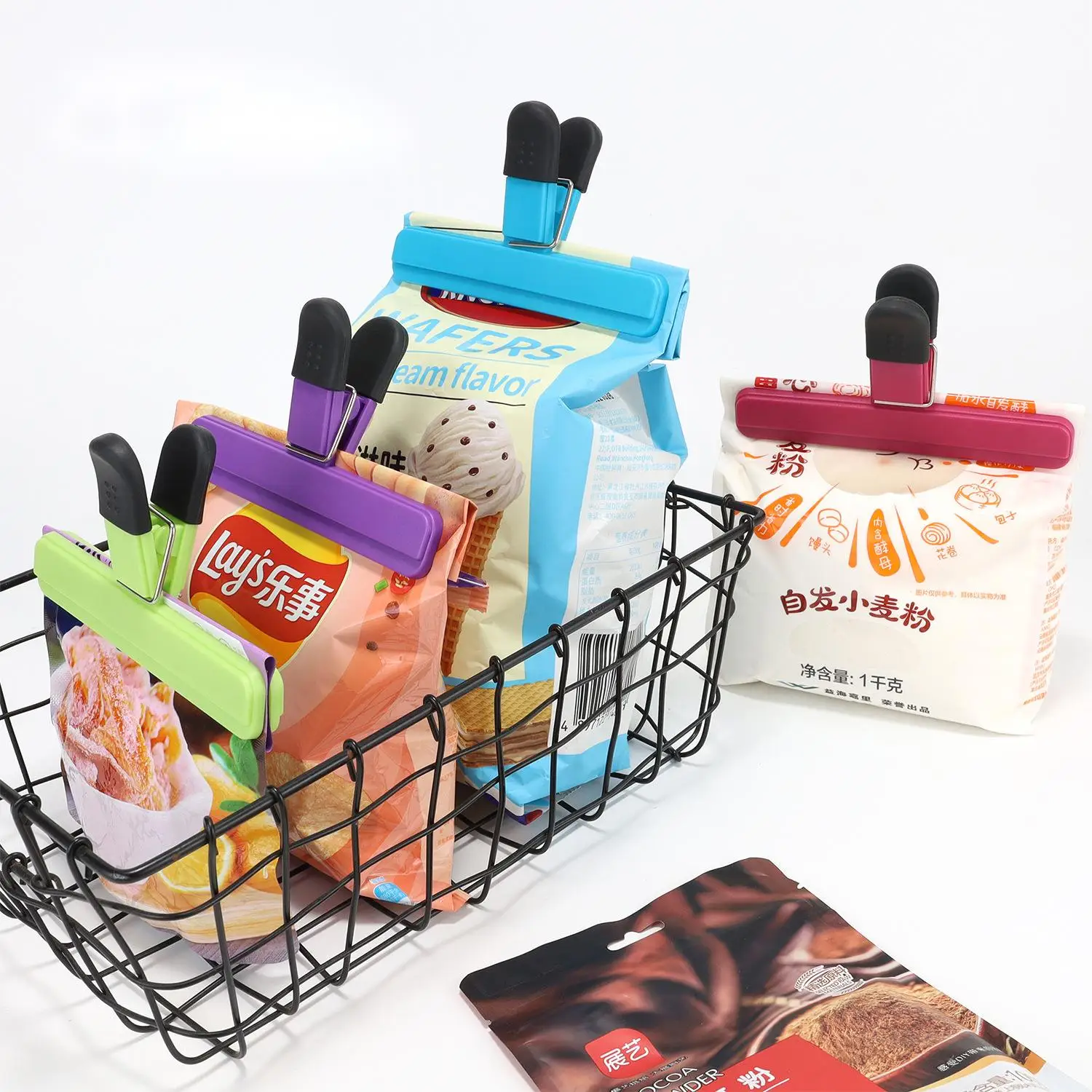 Abs Fresh-keeping Clip Household Snacks Moisture-proof Sealing Clip Simple Plastic Bag Food Grade Sealing sealing clips,bag clips,bread bag clips,kitchen bag clips,storage bag clips