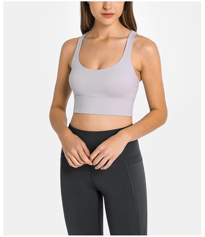 Women's Bra Cropped Sports Top Woman Naked Yoga Fitness Sports Bra