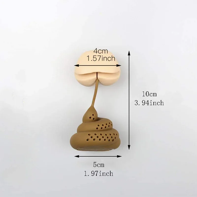 Heißer verkauf Sieb Tee Zubehör Reusable Silikon Tee-ei Kreative Poop Shaped Lustige Kräutertee Tasche Kaffee Filter Diffusor