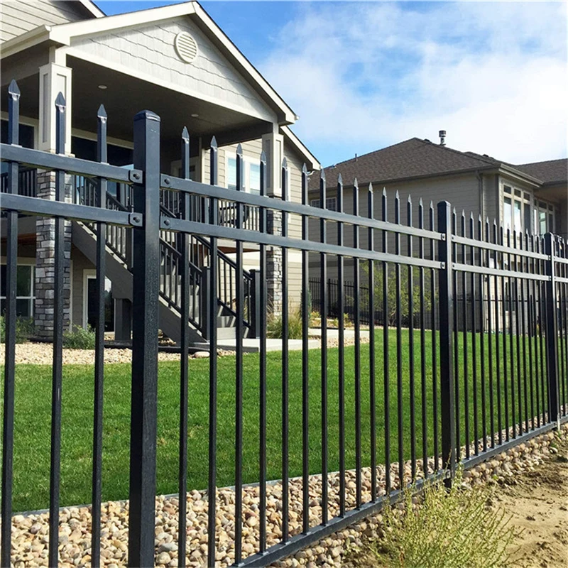 palisade fence panels Wholesale galvanized 6ftx8ft metal tube anti rust wrought iron fence panels 2