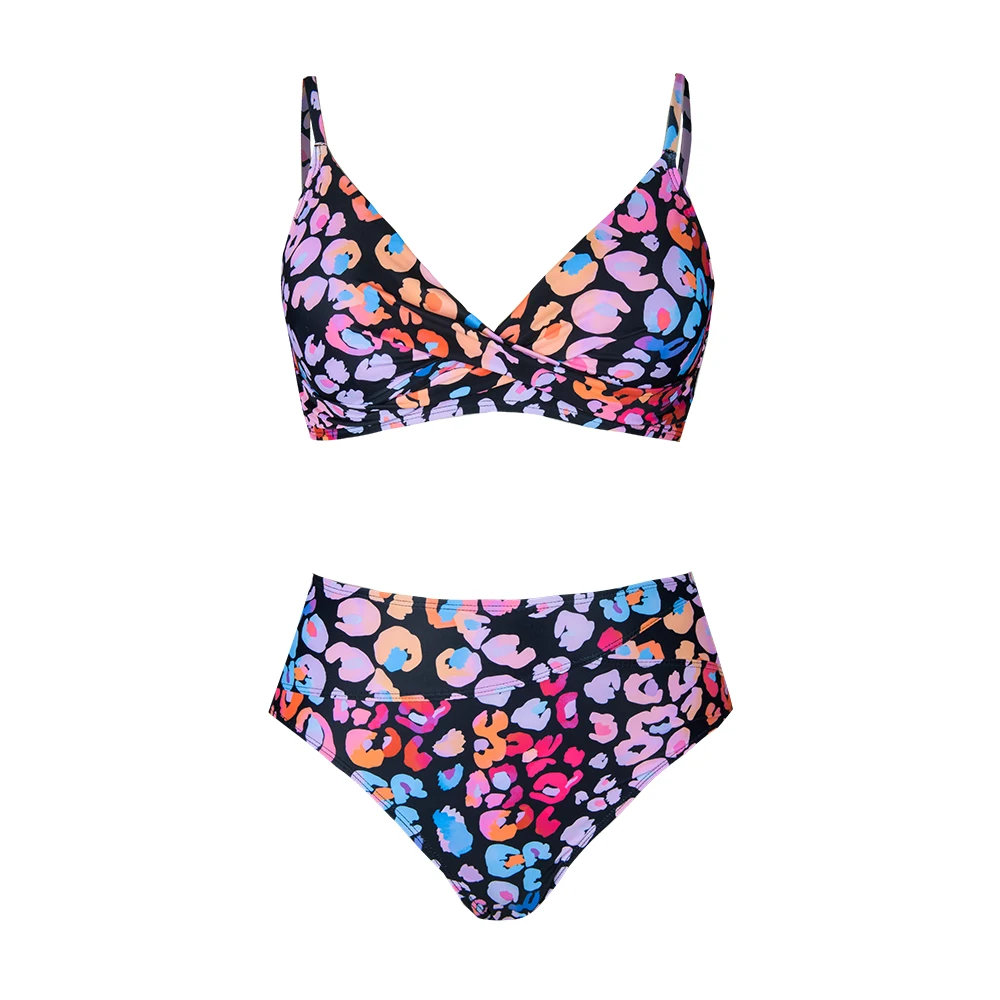 Costume Da Bagno Donna Cupshe Bikini A Due Pezzi - Vita Alta, Top Regolabile Senza Spalline - Foto 3