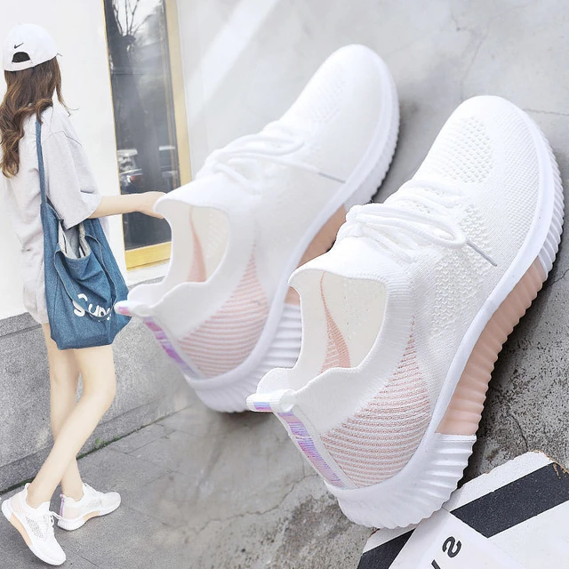 Zapatillas Deportivas Blancas Para Mujer, Tenis De Lona, Informales,  Planas, Sin Tacón, Para Primavera Y Otoño, 2023 - Calzado Vulcanizado De  Mujer - AliExpress