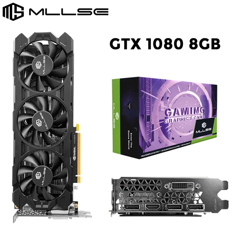 Scheda Grafica Mllse Nvidia Geforce Gtx 1080 8Gb Gddr5X 256-Bit Pcie 3.0X16 Computer Desktop Gaming Gpu Placa De Scheda Video