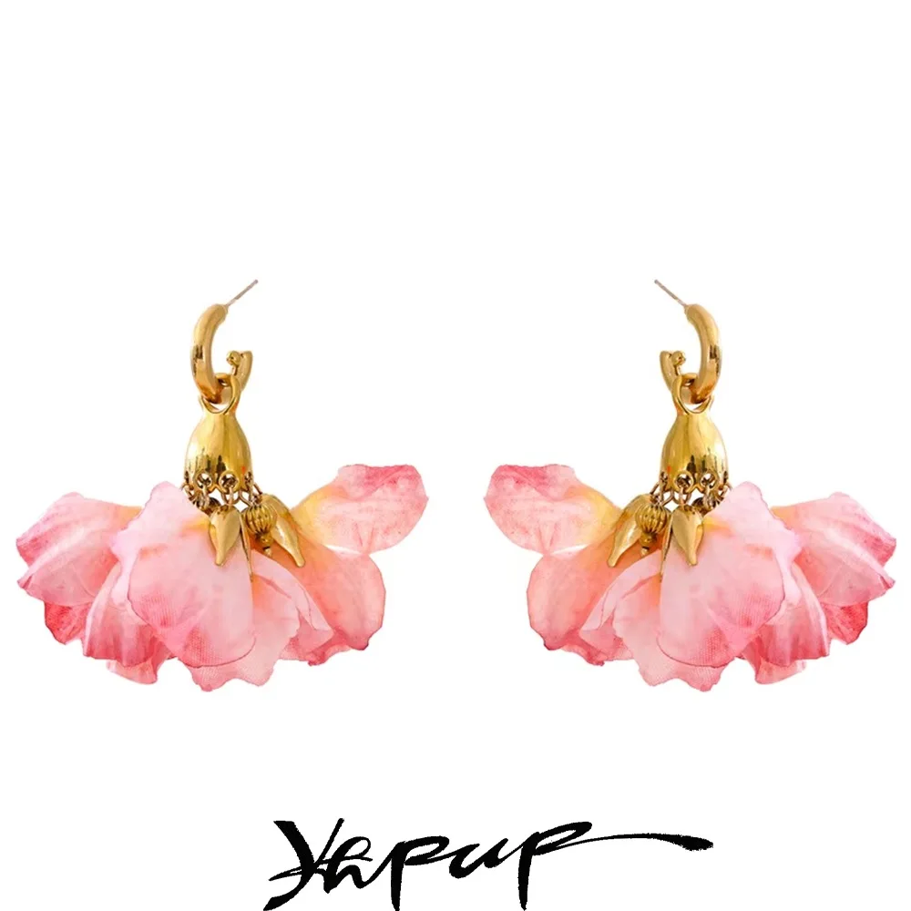 Yhpup Fairy Romantic Pink Dangle Earrings