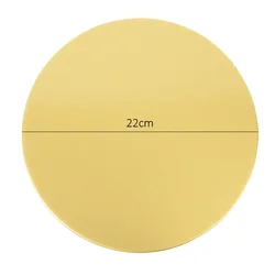 Golden and Silver Round Cake Boards - Multipack Cardboard Base for Desserts and Cake Decorating (Gold-22cm-1pc)