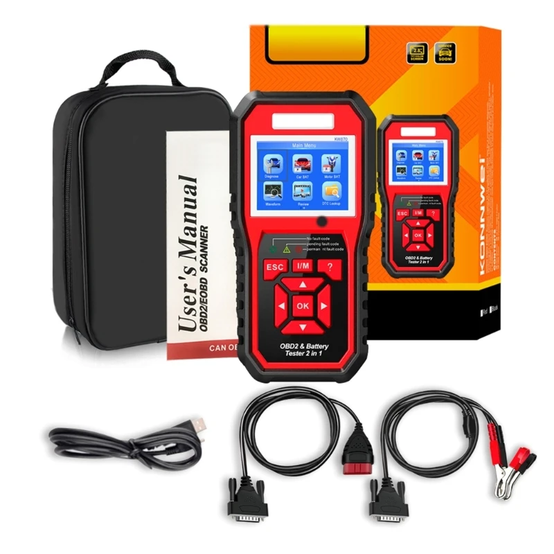 

Profession Auto Battery Tester Scanner Diagnostic Tool Code Reader for Vehicle Troubleshooting Efficient Fault Detection