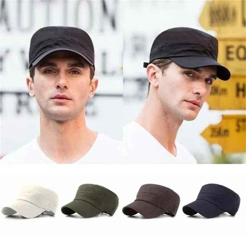 Men's Versatile Flat Military Hat - Casual Fashion