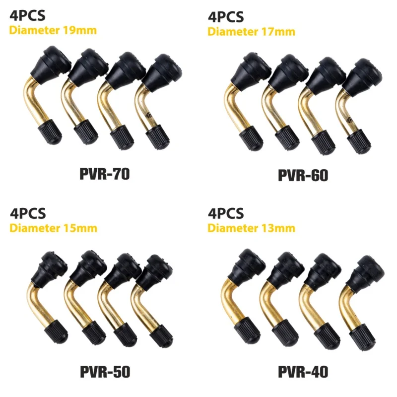 4-Piece Set of 90-Degree Rubber Angle Valves