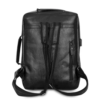 USB Charging Men PU Leather Backpack Large Laptop Backpacks Male Mochilas Retro Schoolbag For Teenagers 3 USB Charging Men PU Leather Backpack Large Laptop Backpacks Male Mochilas Retro Schoolbag For Teenagers
