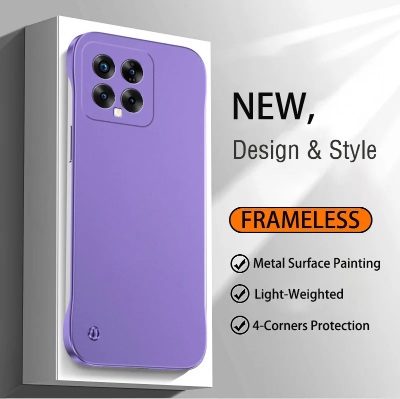 Ultra Thin Frameless Metal Surface Phone Case with Smooth Finish