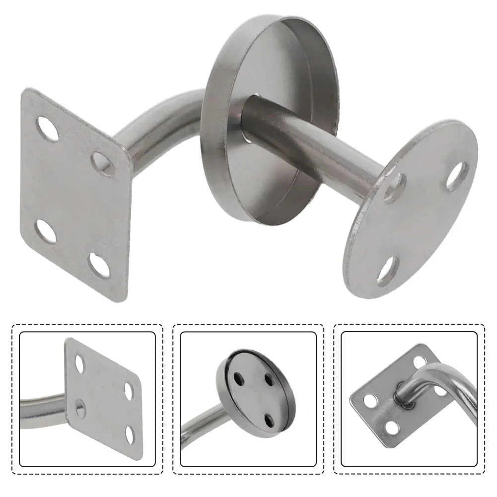 

Stair Handrail Handrail Stair Balustrade Bracket Accessories Wall Mounted Silver For Stair Bannister Handrail New