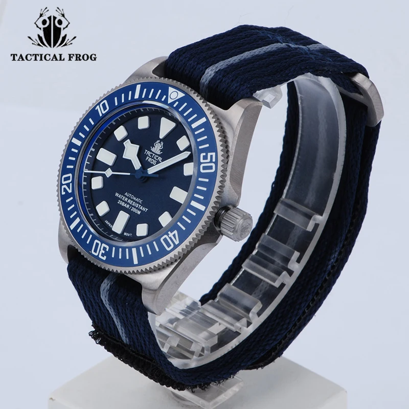 

Tactical Frog FXD Titanium Dive Watch Men 42mm NH35 Automatic Mechanical Movement Sapphire Glass 200M Waterproof BGW-9 Luminous