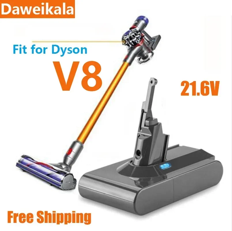 

For Dyson V8 28000mAh 21.6V Battery Absolute /Animal Li-ion Vacuum Cleaner Rechargeable Battery High Capacity 18650 Battery