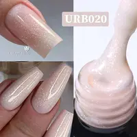 UR SUGAR 7ml Milky Jelly White Glitter Rubber Base Gel Polish Pink Nude Color Soak Off UV LED Self-leveling Gel Varnish Manicure 1