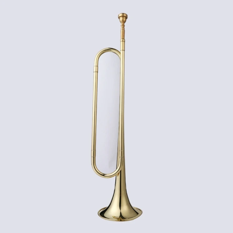 Brass Trumpet School Band Orchestras Kids Bugle with Mouthpiece Musical Instruments Beginners Big Strides Spanish Bugle