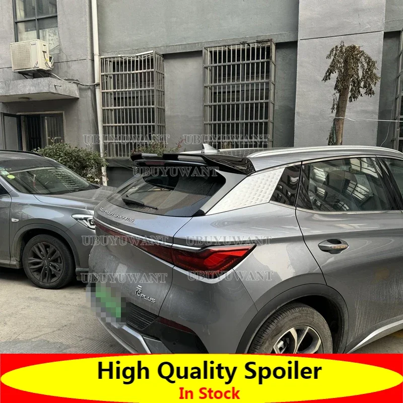 

For BYD Yuan YUAN PLUS High Quality ABS Platic Rear Wing Lip Spoiler Car Tail Wing Decoration Glossy Black Spoiler 2021-2024