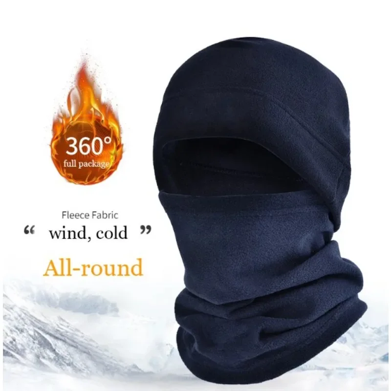 Winter Polar Coral Fleece Balaclava Men Face Mask Neck Warmer Beanies Thermal Head Cover Tactical Military Sports Scarf Ski Caps 2