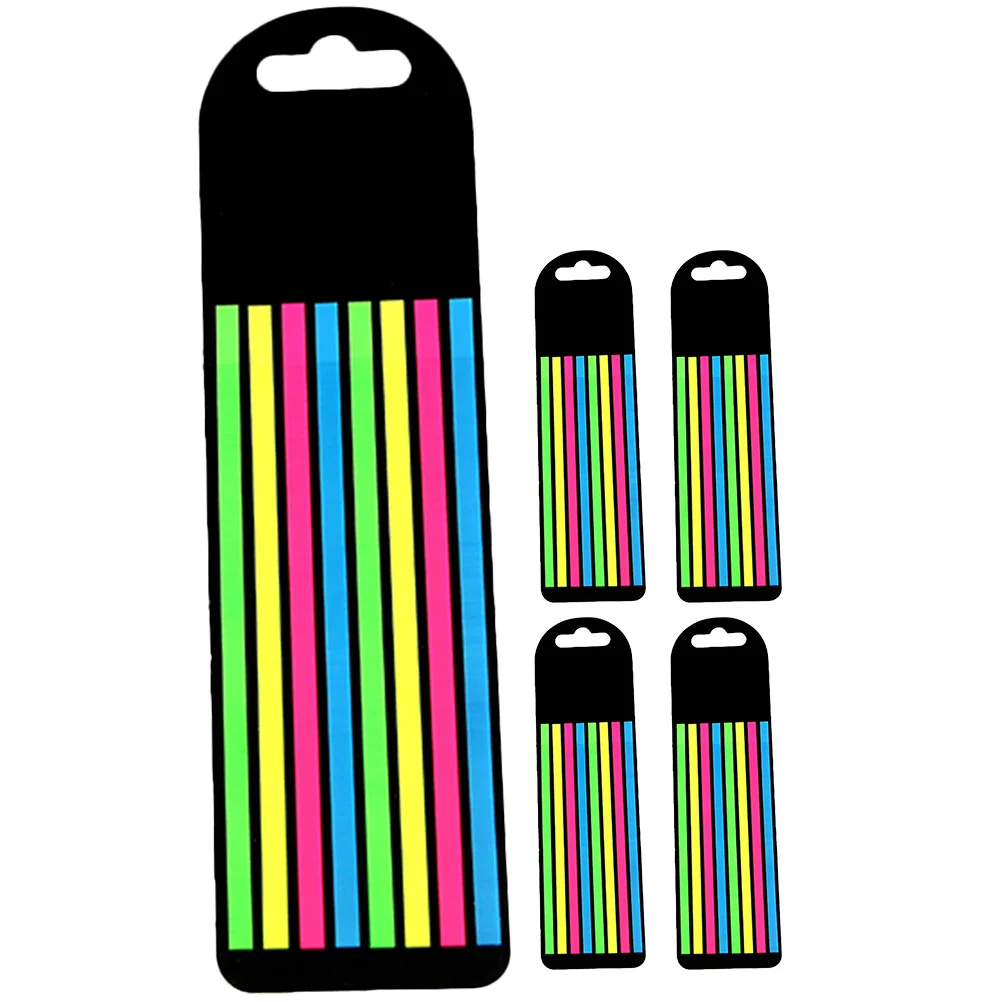 

5 Sets Thin Fluorescent Sticky Notes Duct Tape Fluorescence Page Marker Reading Strips Label The Pet Annotating Tabs Notebook
