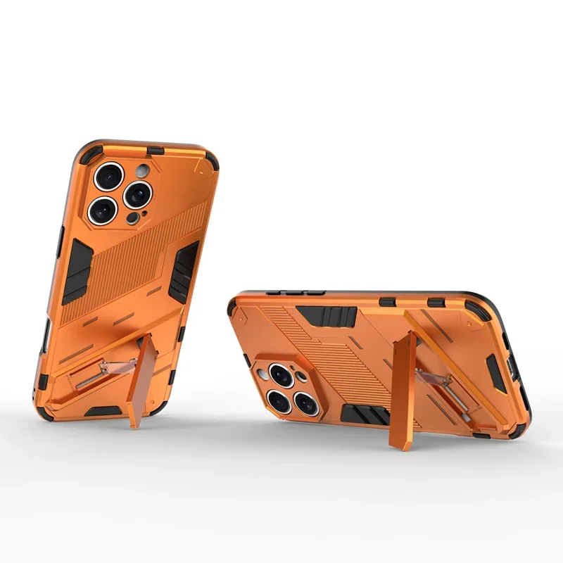 Enhanced Shockproof Armor Phone Case with Holder and Hard Bumper Cover