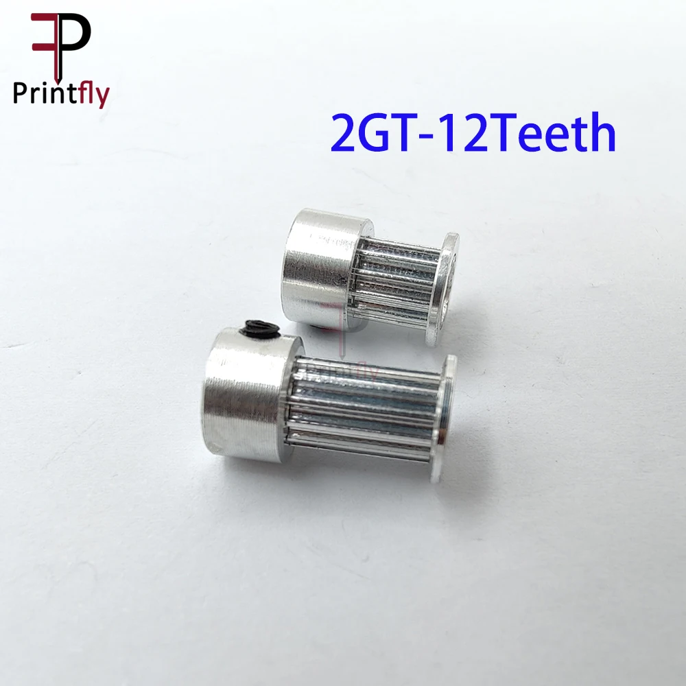 Printfly 2GT 12 치아 GT2 타이밍 풀리 2M 벨트 폭 6/9/10/15MM 보어 4/5MM 2GT 선형 풀리