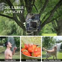 Sac de douche solaire 20L, chauffage solaire, sac de douche de camping, tuyau parfait, pommeau de douche commutable marche-arrêt, douche portable 2