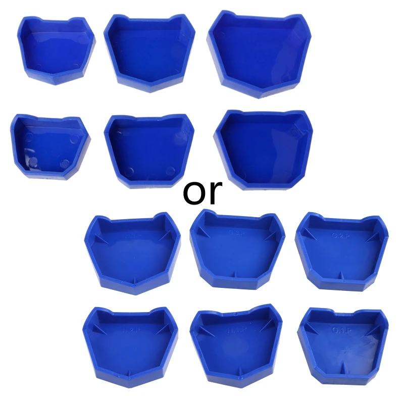 

Y1UF 6 шт. Стоматологическая 3 размера лабораторная Штукатурная модель Базовая формочка поднос для стоматолога