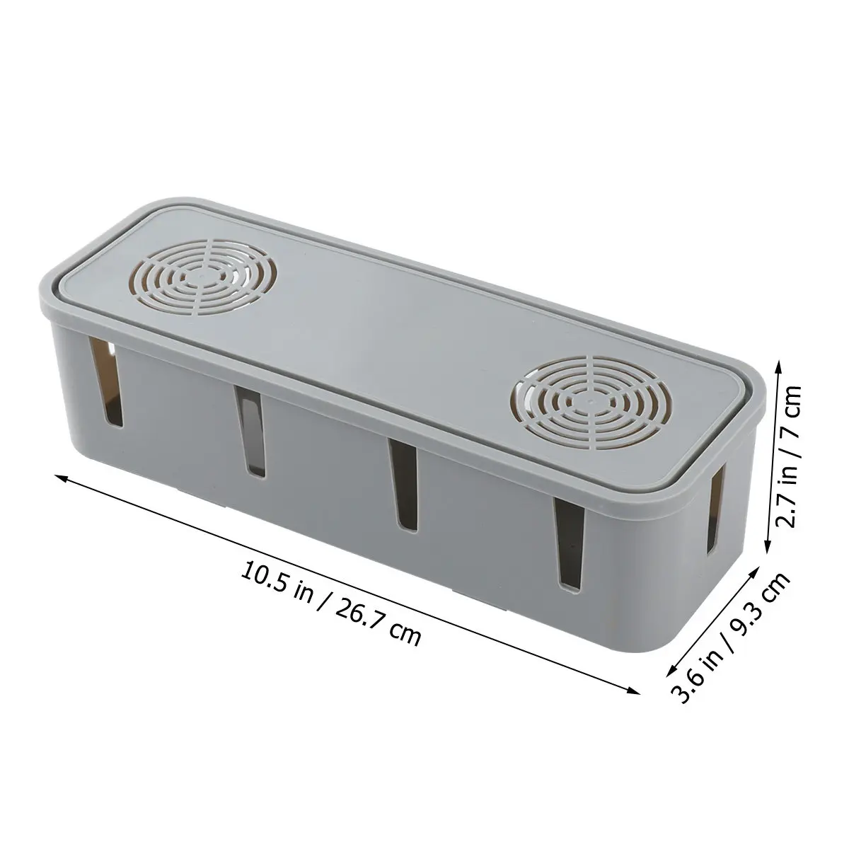 흰색 케이블 보관함 (책상/벽/코너 정리용, 공간 절약형 코드/전선 정리함, 플러그/소켓 안전 스트립)