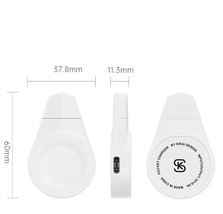 Portable Magnetic Wireless Watch Charger with USB Type-C Fast Charging