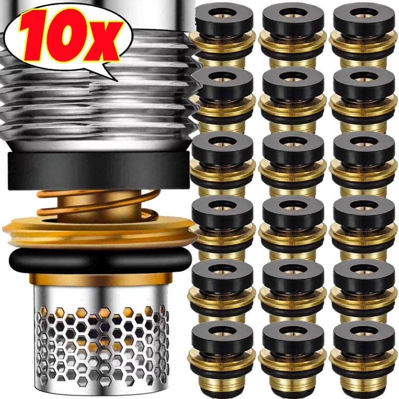 Faucet Brass Seal Washers Faucet Valve Leak-proof Sealing Rings Plumbing Plugs with Filter Bathroom Shower Accessories