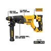 DEWALT DCH263 Rotary Hammer SDS Plus 1-1/8-Inch 20V MAX Wireless Wall Concrete Drill Hole Electric Hammer Bare Tool 3